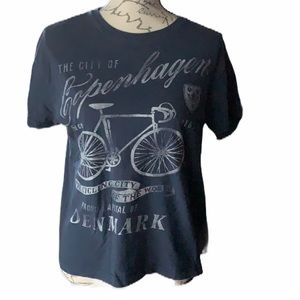 Copenhagen blue tee vintage look